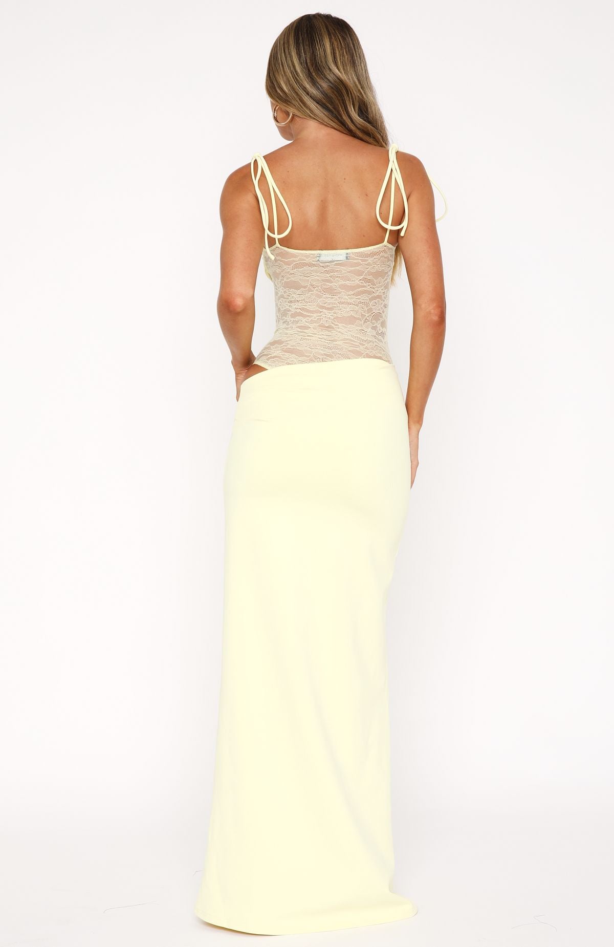 Mirela | Maxi Dress with Lace Panel
