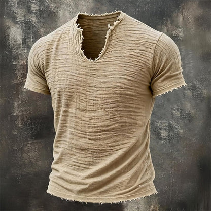 Pavel | T Shirt V Neck Raw Hem