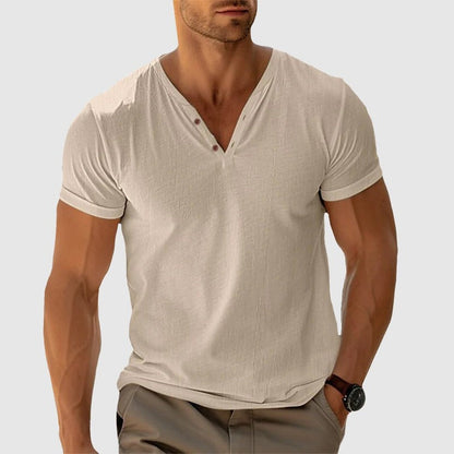 Eligio | Henley T Shirt Short Sleeve Fit