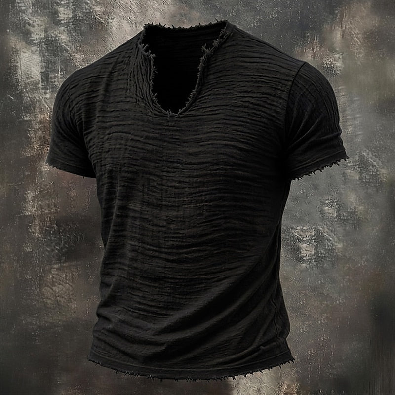 Pavel | T Shirt V Neck Raw Hem