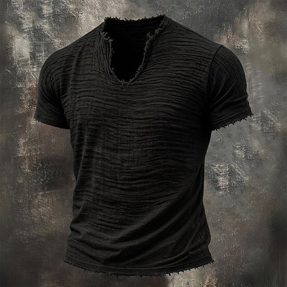 Pavel | T Shirt V Neck Raw Hem