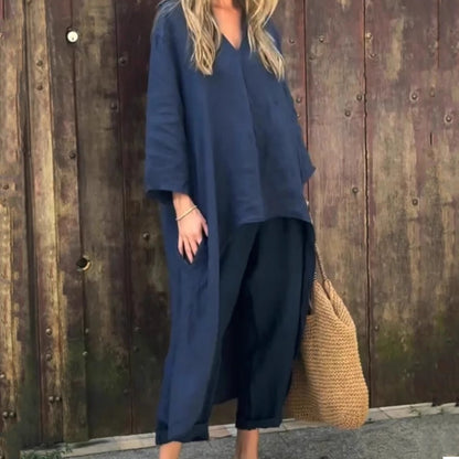 Abby | Two Piece V Neck Loose Set