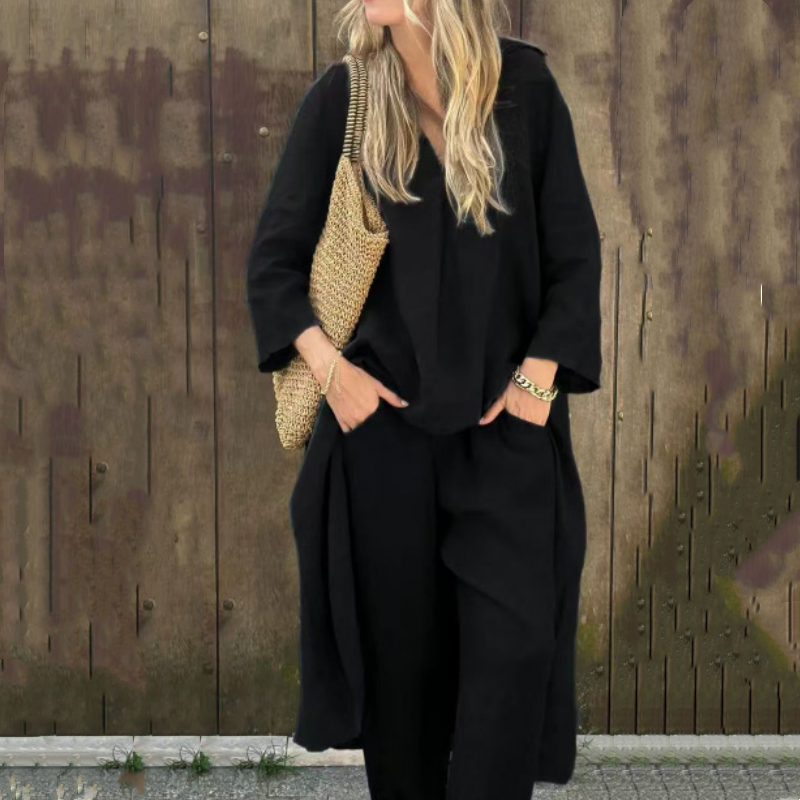 Abby | Two Piece V Neck Loose Set