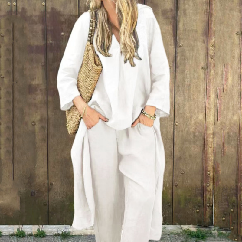 Abby | Two Piece V Neck Loose Set