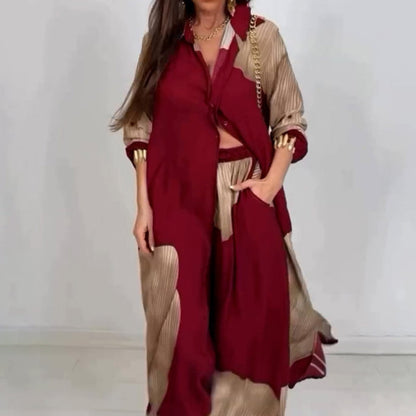 Dionicia | Button Down Shirt Drawstring Pant Set